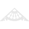 Ekena Millwork Pitch Wagon Wheel Architectural Grade PVC Gable Pediment, 60"W x 27 1/2"H x 1"P (11/12) GPP060X028X100WAG - alternate 4
